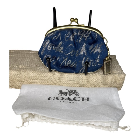 Coach Coin Purse New York Script Shimmer - Picture 5 of 5